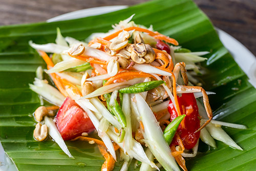 Green Papaya Salad (Som Tam) - Thailand
